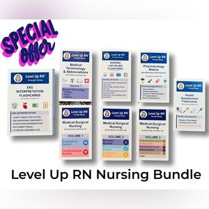 Level Up RN Nursing Flashcard Bundle